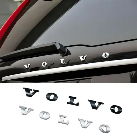 Volvo Car Letter Badge Auto Trunk Metal Stickers For Volvo Xc60 Xc90 V40 V60 S60 V50 V90 S80 C40 XC40 V70 XC70 C30 C70 Rdesign