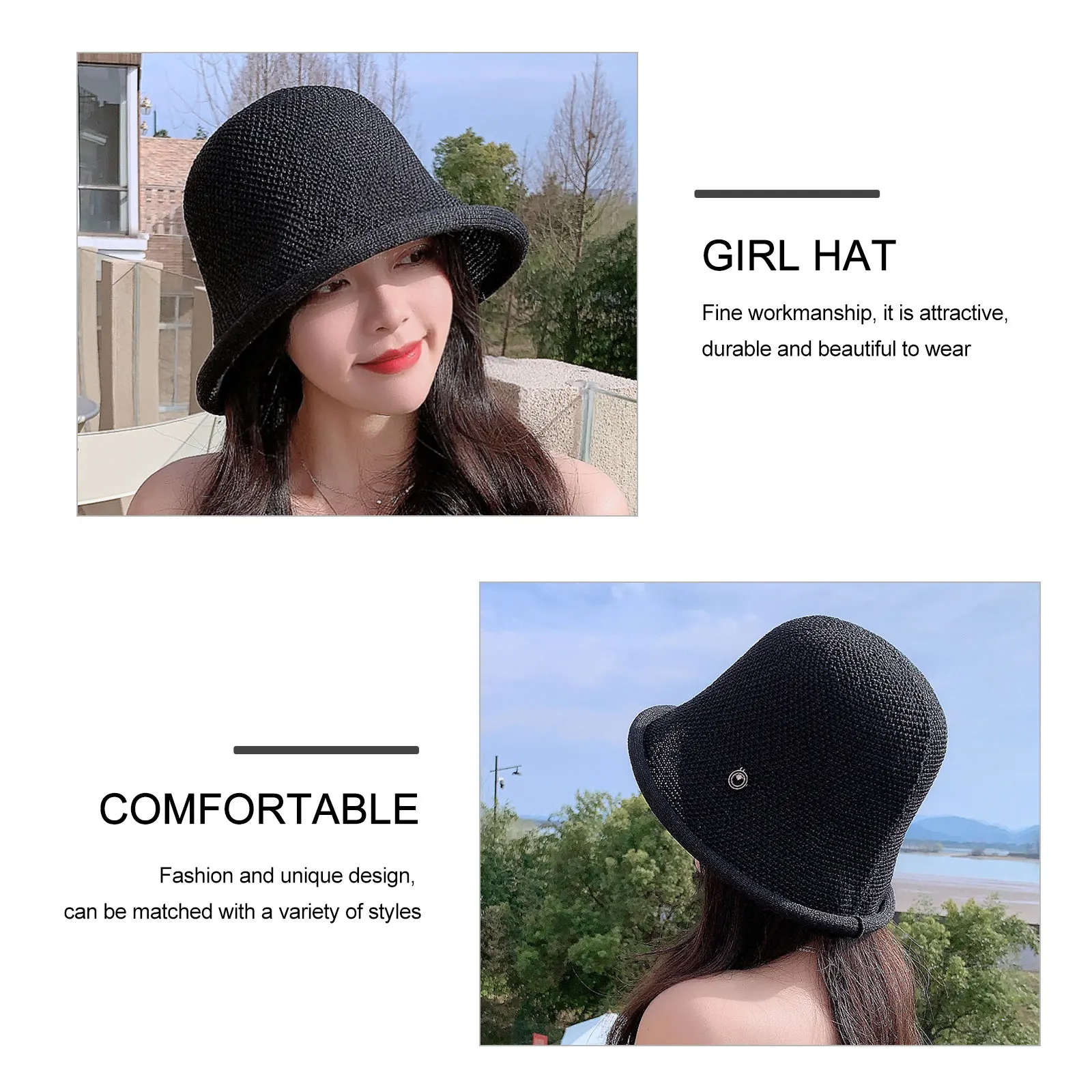 

Bucket Hat Fisherman Hat Warm Cap Bucket Hat Woman Summer Hat
