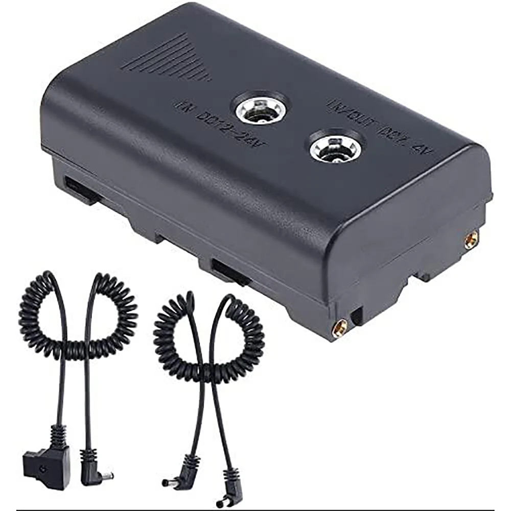 FOTGA Dummy Battery DC NP-F Clutch Replacement of NP-F960/750/770/970 with DC Input and DC Output for Power Supply of DSLR Camer