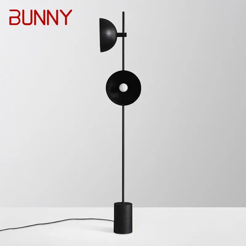 

BUNNY Modern Vintage Marble Floor Lamp Nordic Creative Simple LED Black Standing Light for Home Living Room Hotel Decor