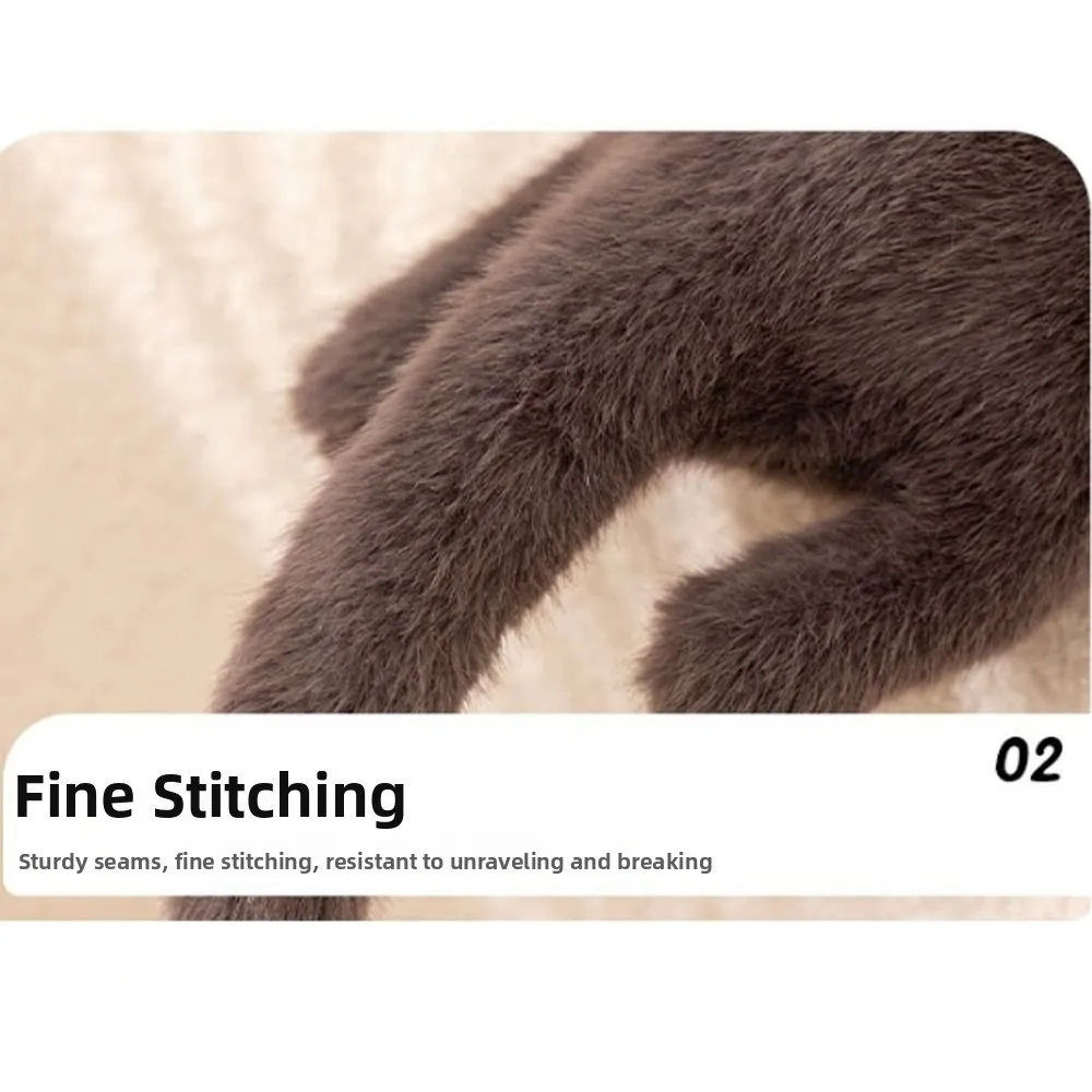 New Soft Ferret Pillow Fluffy Texture Dense Stitching Long Ferret Cushion Cute Expression Animal Pillow Long Body