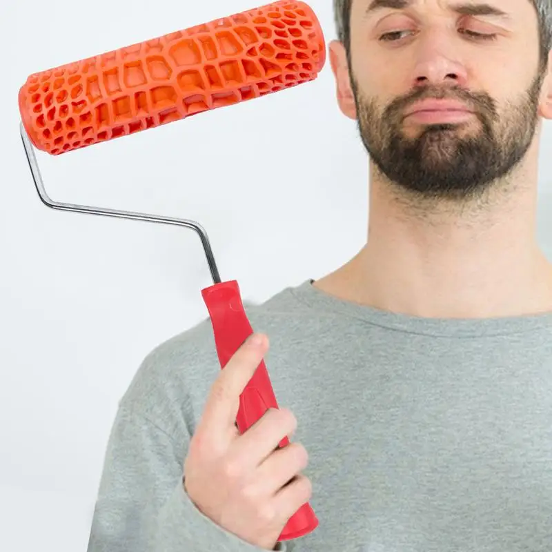 Texture Pattern Roller Brush Drywall Compound Roller Wall Brush Putty Roller For Applying Putty And Rolling Plaster Tool