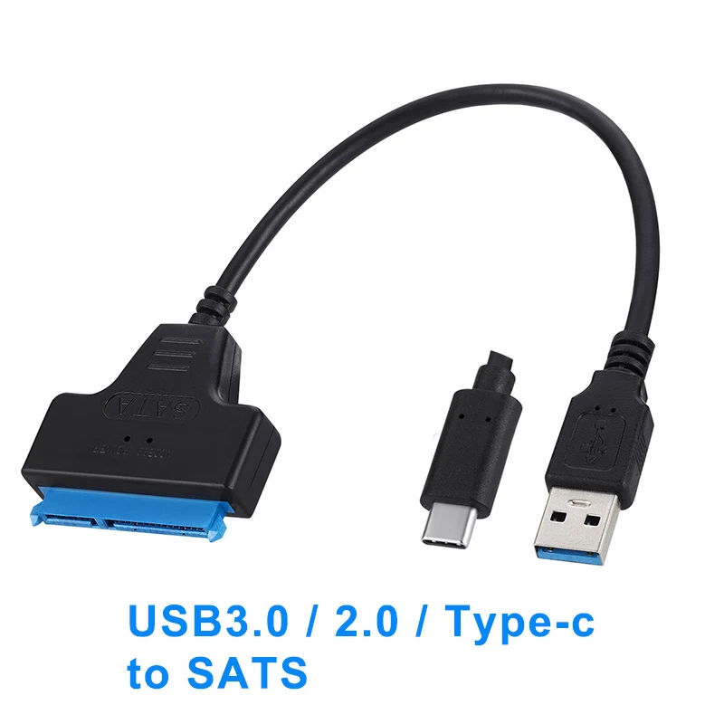 SATA to USB 3.0 / 2.0 Cable Up to 6 Gbps for 2.5 Inch External HDD SSD Hard Drive SATA 3 22 Pin Adapter USB 3.0 to Sata III Cord