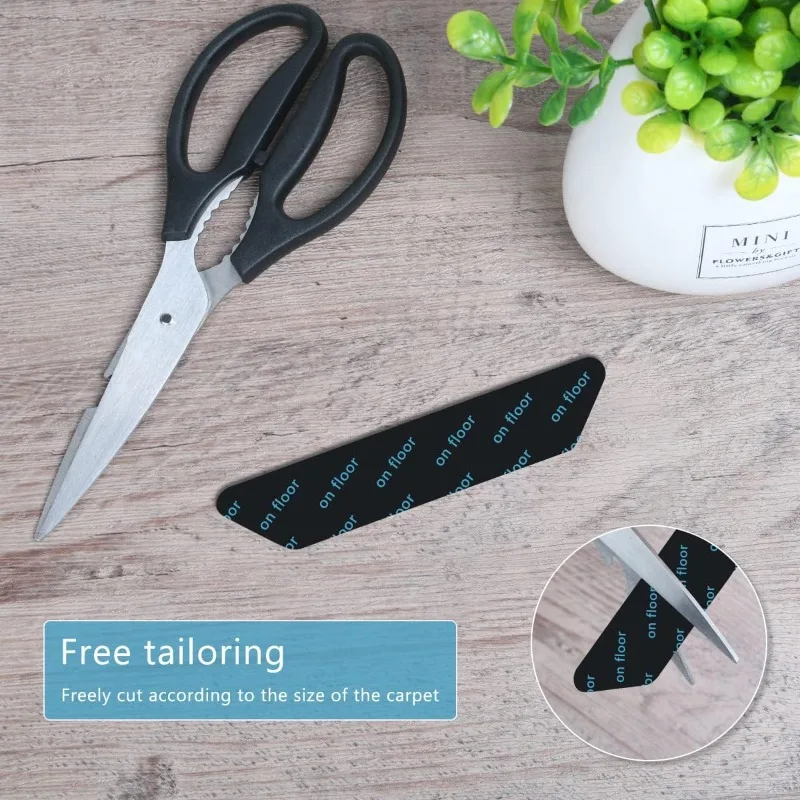 30pcs Carpet Non-slip Sticker Reusable Washable Anti Curling Carpet Patch Fixed Stickers Floor Rug Mat Tape Gripper Corner Pad