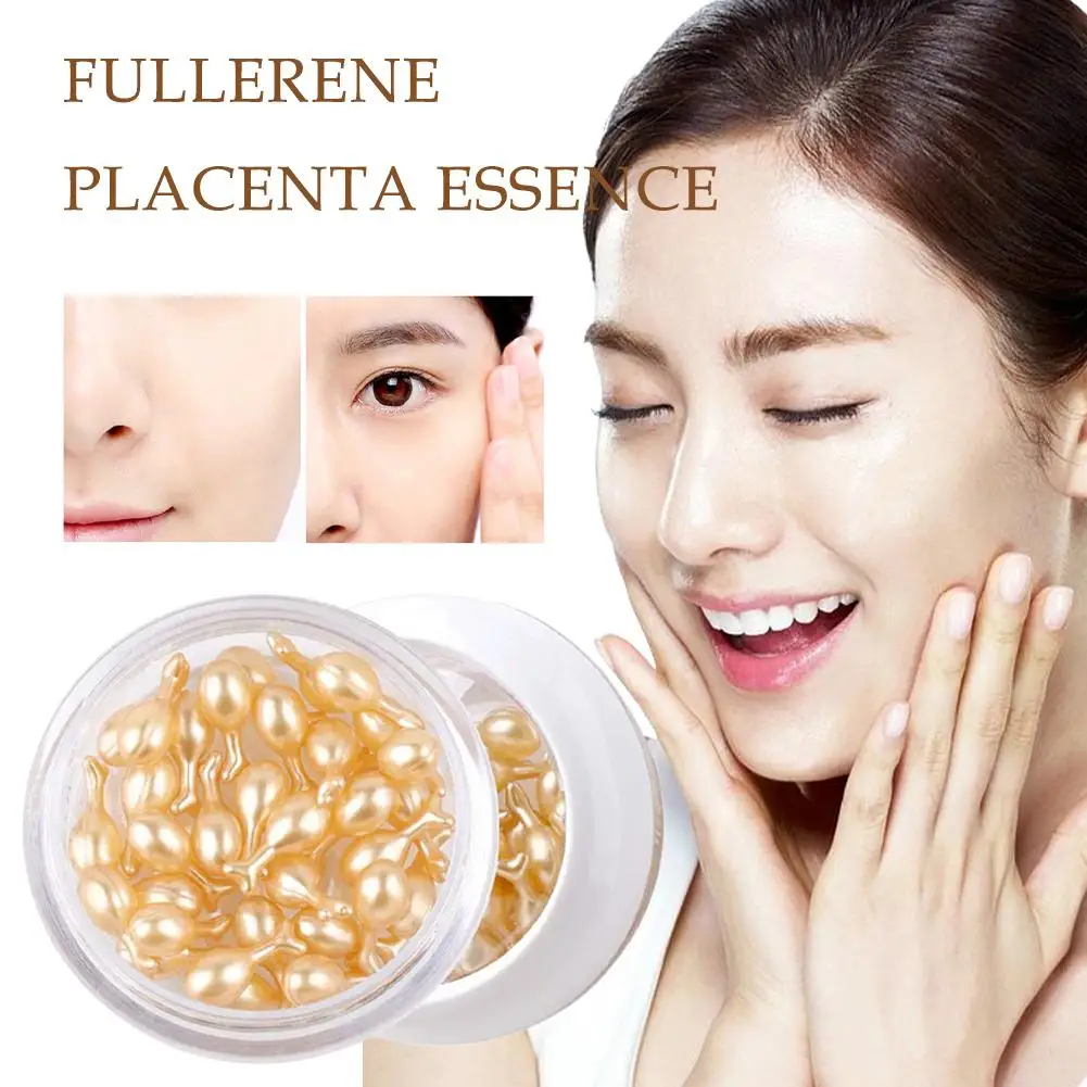 Esencia de Placenta de oveja Fullerene, crema de colágeno hidratante Facial, platino líquido, 1 unidad