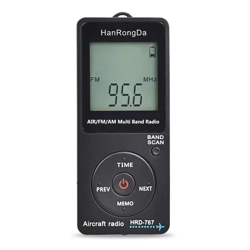 

HRD 767 Radio FM Portable Radio Receiver AM Aircraft Band Mini Pocket Radio LCD Display Lock Button FM/AM/AIR Multi Band