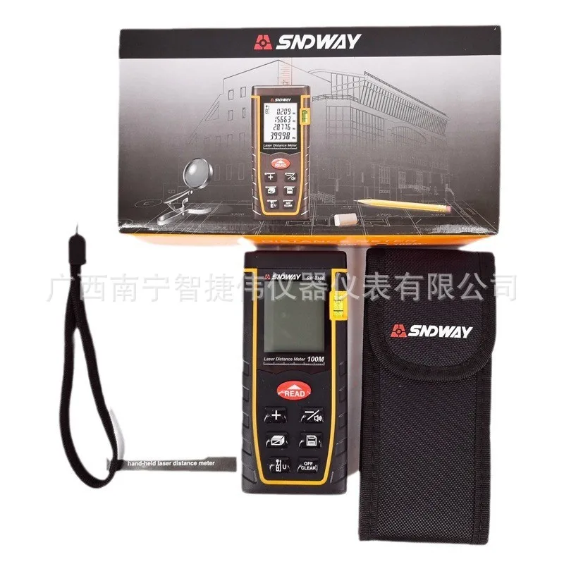 SNDWAY ليزر Rangefinder SW-T100/T60 الأشعة تحت الحمراء Rangefinder شريط القياس المسطرة الإلكترونية