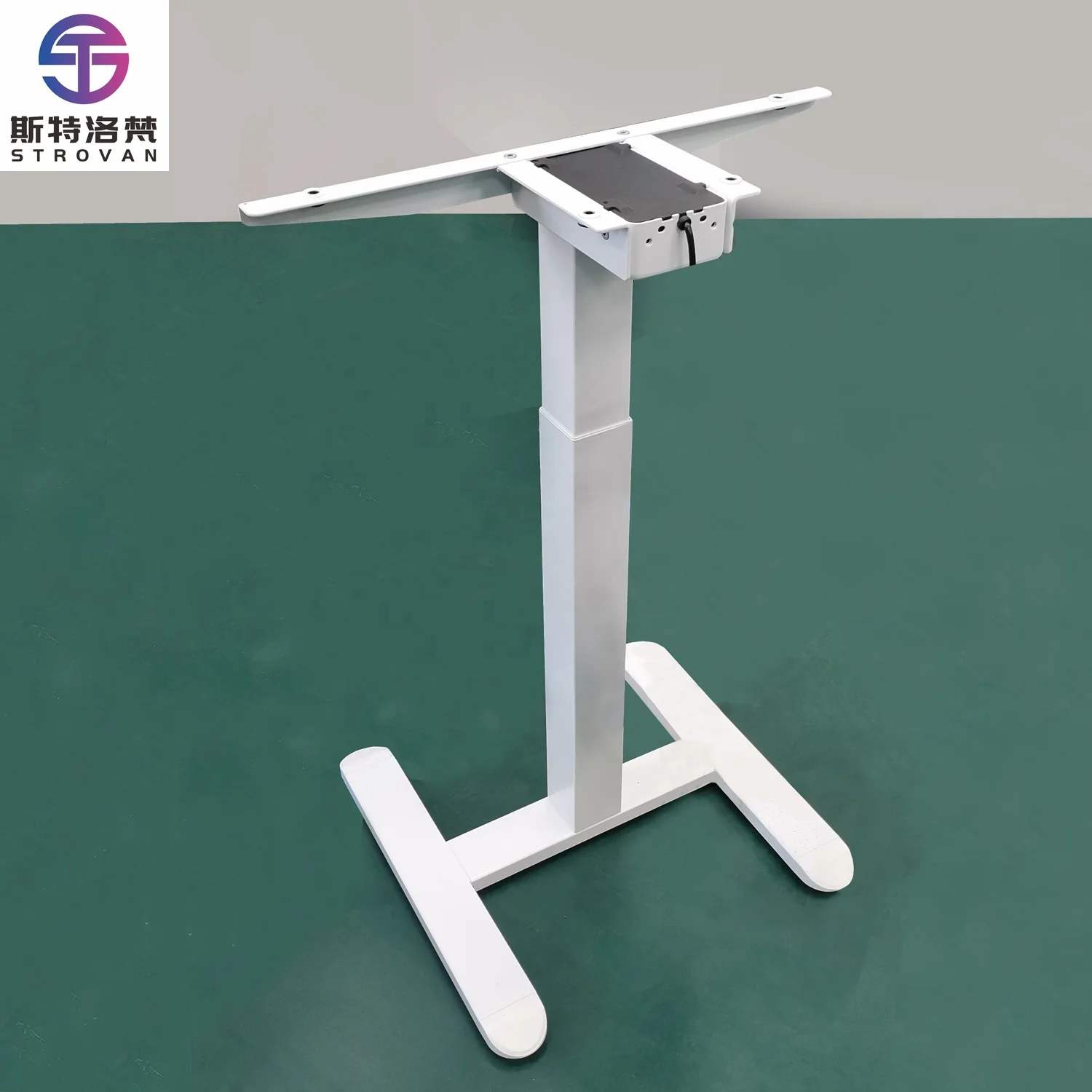 

Electric Height Adjustable Metal Office Desk with One Leg Design Modern Commercial Use