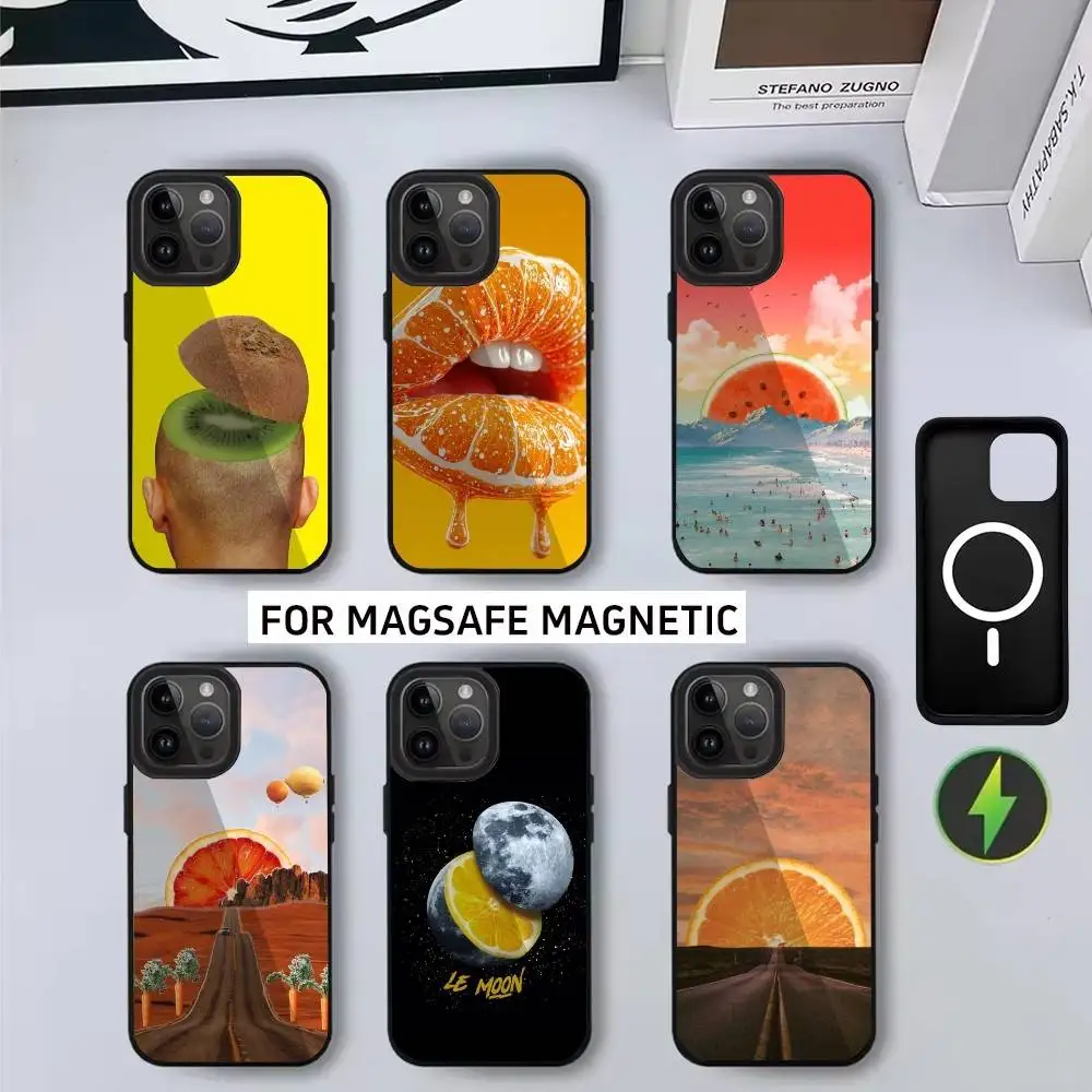 

Creative fruit food Phone Case For iPhone17,16,15,14,13,12,11 Plus,Pro Magnetic with Magsafe Wireless Charging