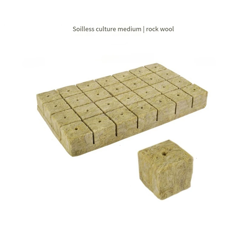 Y50A-Hydroponic Planting Medium Block Plant Block Soilless Matrix Sowing Rock Wool Plug Tray Sämling Block Anbau