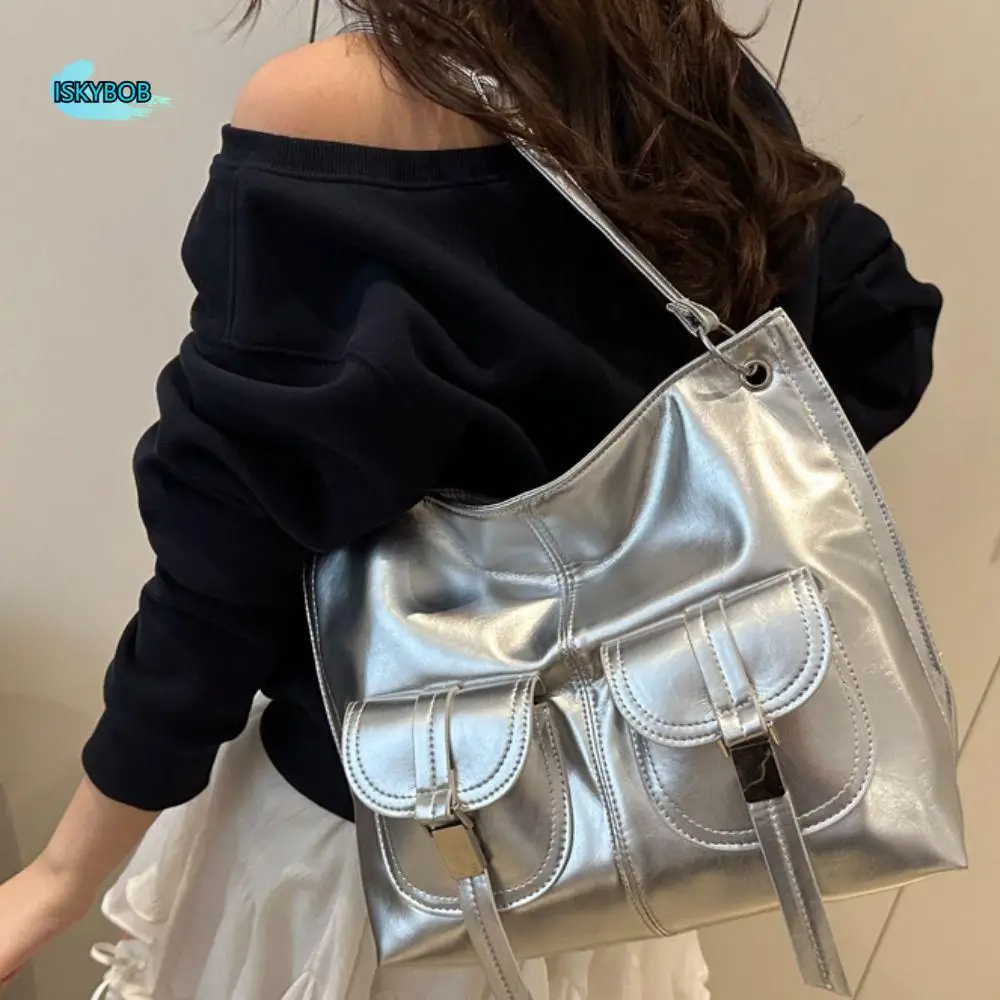 

Korean Style Multi-Pouch Tote Bag Handbag Fashionable PU Underarm Bag Large Capacity Minority Design Shoulder Bag Students