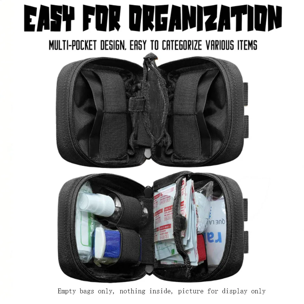 Tactical Multifunctional Storage Bag Outdoor Belt Tool Pouch Camping Hiking Accessory Can Store Flashlight Compass etc