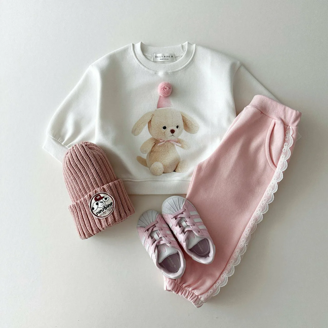 2024 Autumn New Baby Girl Long Sleeve Sweatshirt Cotton Girls Cartoon Sweatshirt Bunny Bear Print Children Pullover Baby Clothes