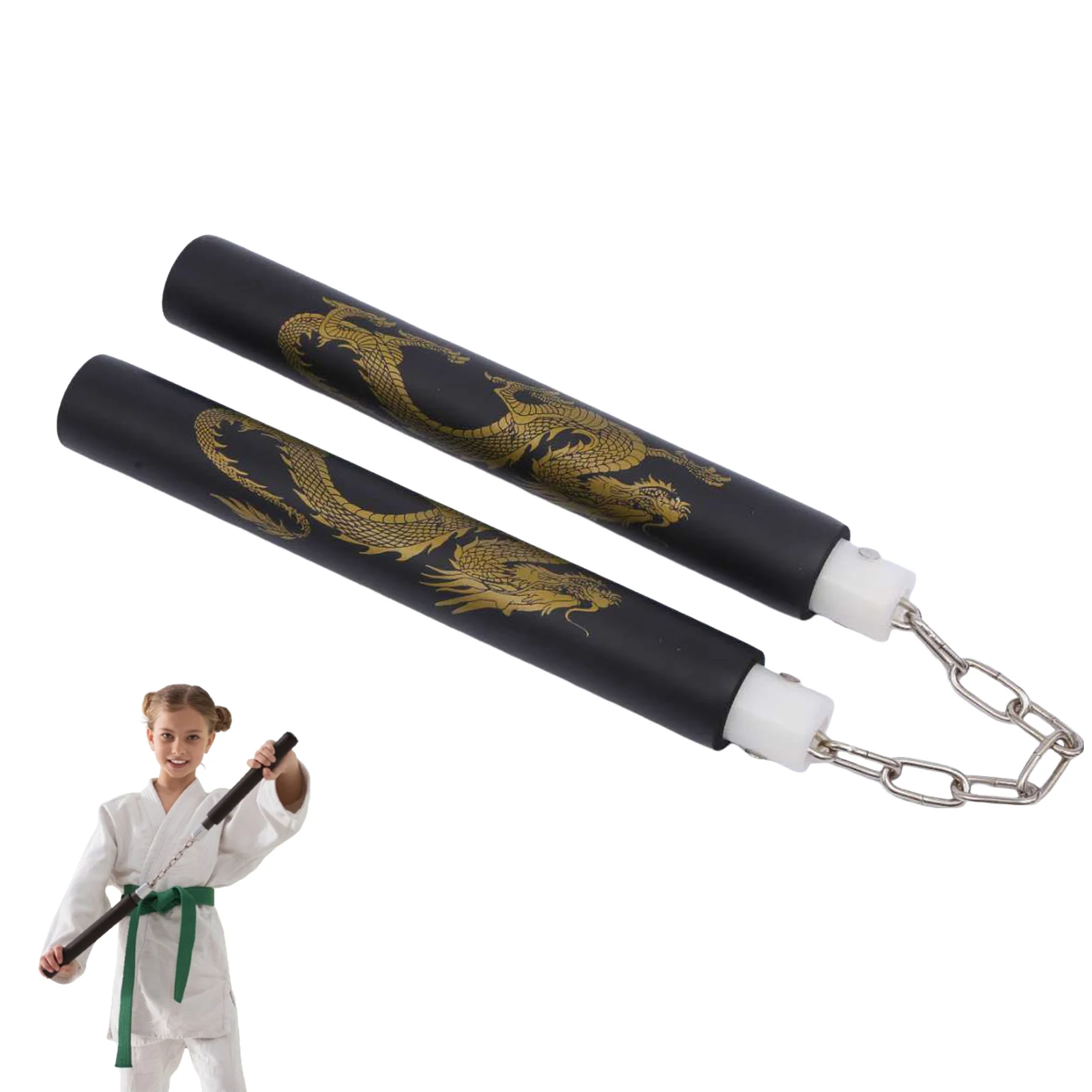 Beginner Practice Sponge Nunchucks Improve Flexibility and Agility Convenient Nunchucks Suitable for Exercise Courage