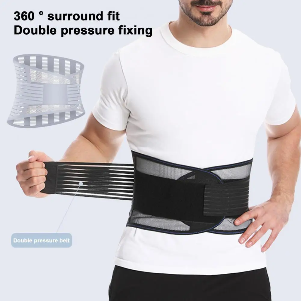 Gym Waist Protector Breathable Mesh Lumbar Protector with Dual Adjustable Straps for Fitness Support Sports Accessories Lower