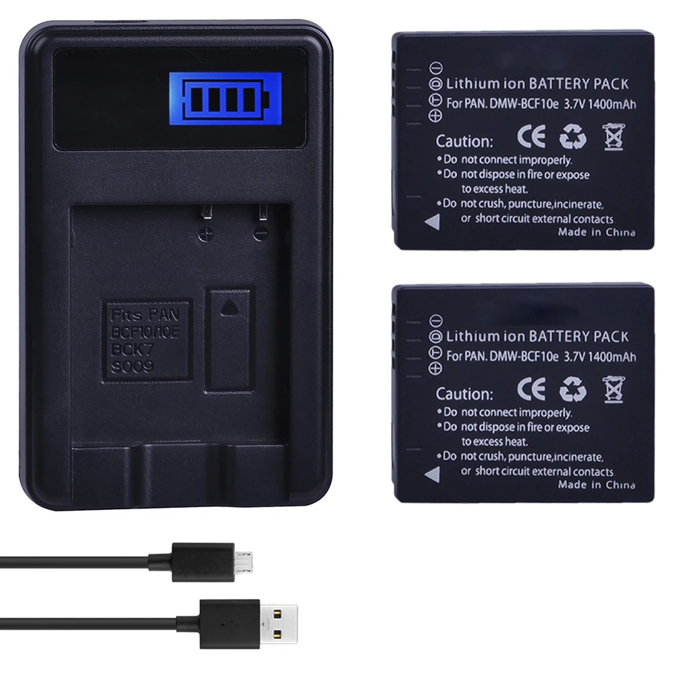 DMW-BCF10 BCF10E BCF10PP Bateria para Panasonic DMC-F3 F2, DMC-FH1, DMC-FS10 FS62 DMC-FT4 DMC-FX75 Câmera Substituir CGA-S/106C 106B