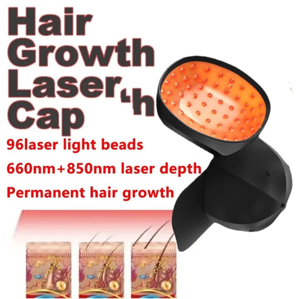 

Red Light Therapy Hat with 96 Lamp Beads Laser Hair Growth Professional Cap promote scalp metabolism for Greasy Scalp Hair Care