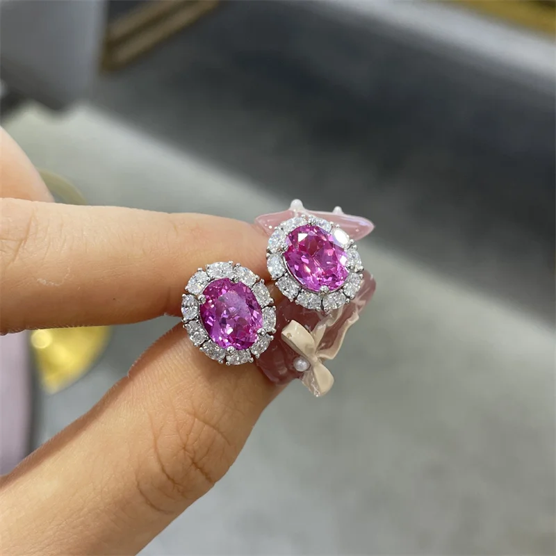 

ZFSILVER модные модные классические серьги из серебра 925 пробы с культивированным драгоценным камнем, шпинель Yag Paraiba, серьги для женщин, аксессуары, ювелирные изделия, подарок E1-0009