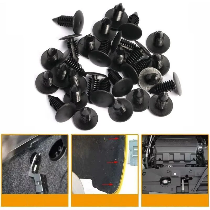 Juego de caja de 140 Uds., hebilla de remache adecuada para fijar el techo y el maletero, Clip de fijación del parachoques, Panel de revestimiento interior de puerta de coche