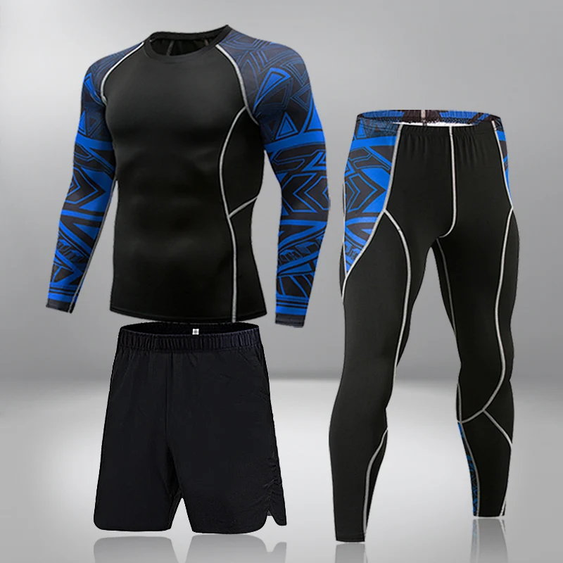 MMA BJJ Rashguard camisetas y pantalones Rash Guard para hombres, chándal de Fitness para gimnasio, camisetas de boxeo, traje de pantalones cortos deportivos de compresión Muay Thai