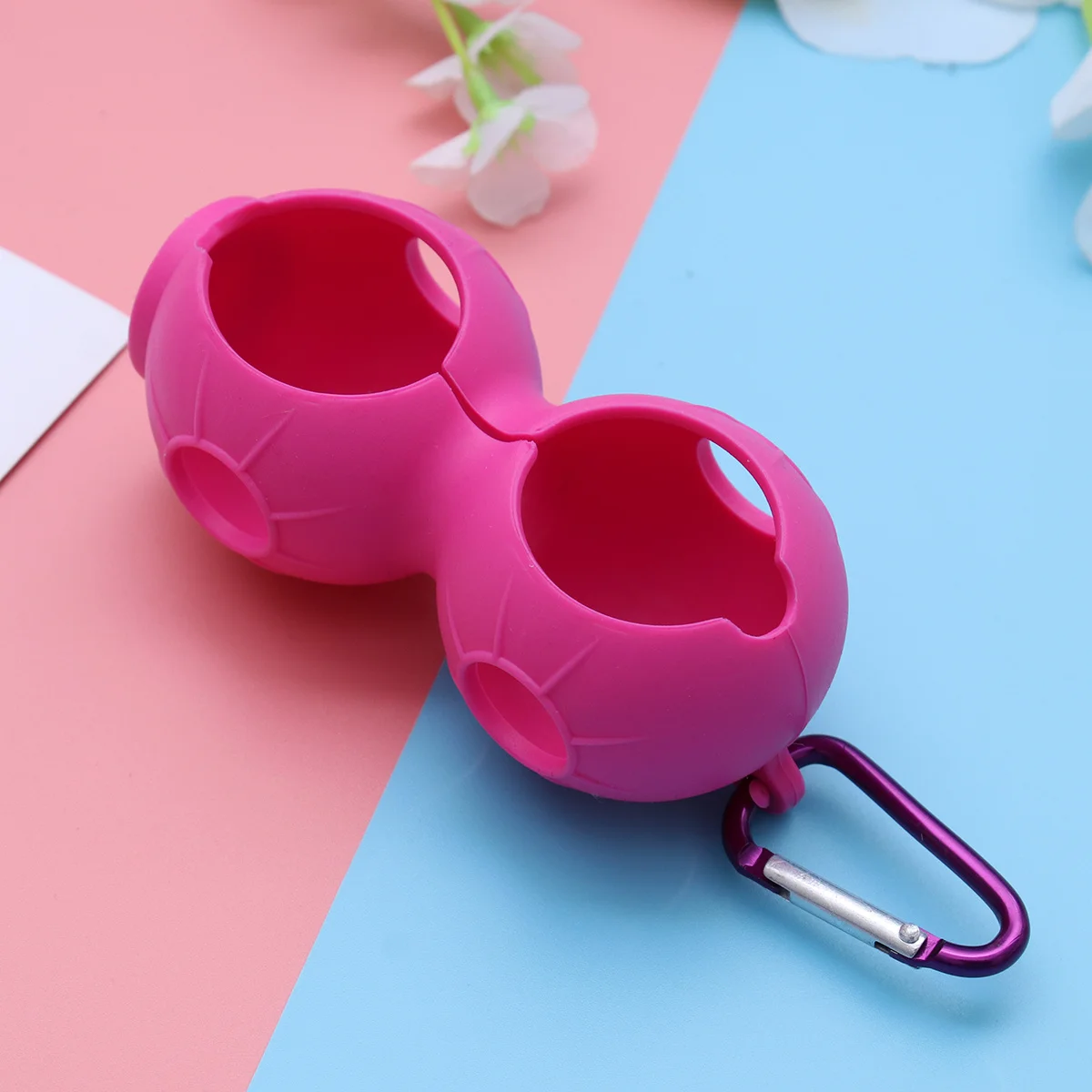 

1pcs Golf Ball Holder Silicone Dual Storage Protector Clip Carrier Belt Accessory Golf Training Equipment Supply
