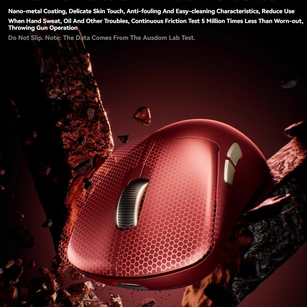 AUSDOM G04 Ultra Gaming Mouse 2.4 GWireless 8000Hz 56g Ringan Kustomisasi EC-DW Ergonomis Mouse Performa Tinggi Hadiah Gamer