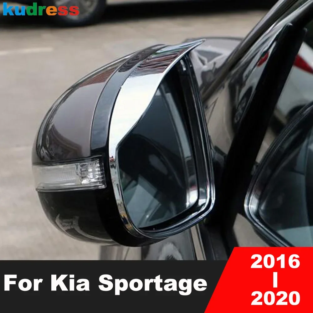 

For KIA Sportage 2016 2017 2018 2019 2020 Chorme Car Rearview Mirror Eyebrow Rain Shield Sun Visor Guard Cover Trim Accessories