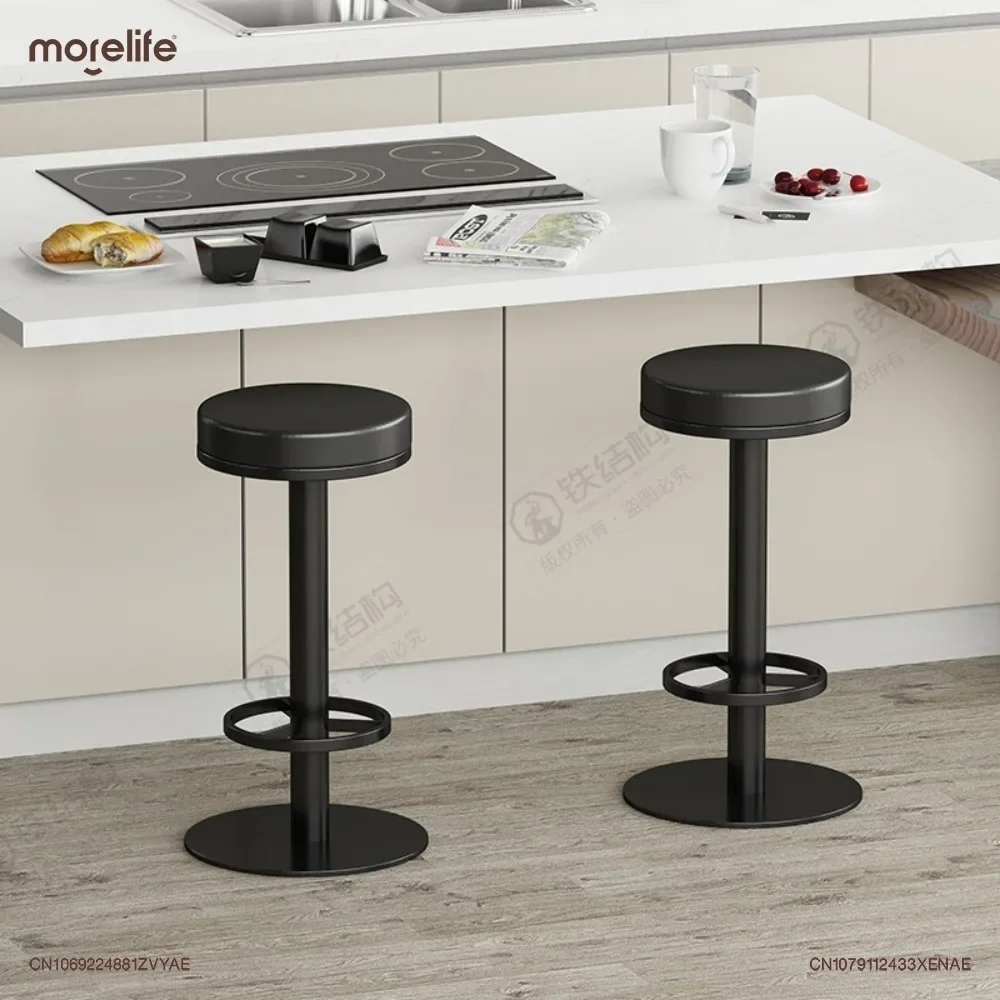 Sillas de Bar nórdicas modernas y minimalistas para el hogar, silla giratoria de ligera elevación, taburete de mostrador para cafeterías comerciales de lujo, nuevo