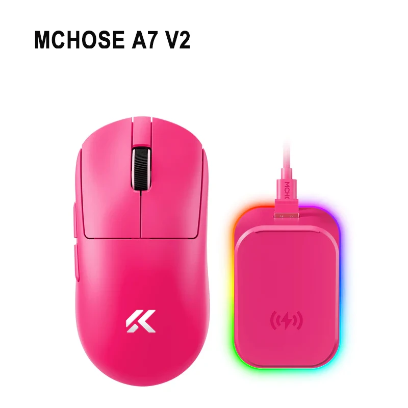 MCHOSE A7 V2 Series Lightweight All-round Wireless Gaming Mouse Tri-Mode Ergonomics Lightweight 8K Gaming Mice Customized PC