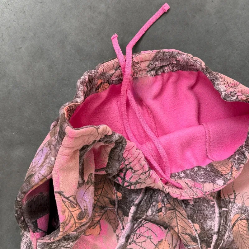 ❤ ❤ 2025 Y2K pantalones de chándal de moda pantalones con estampado de camuflaje rosa ropa de calle Harajuku Retro camuflaje suelto Unisex recto nuevo ★ ☆
