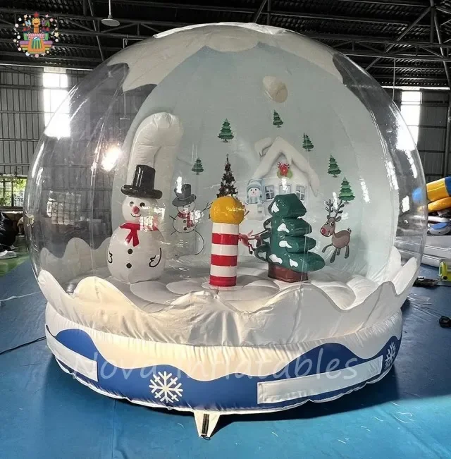 Outdoor Party inflatable Bounce House snow globe jumping Castle Game Bubble bouncy house For Kids