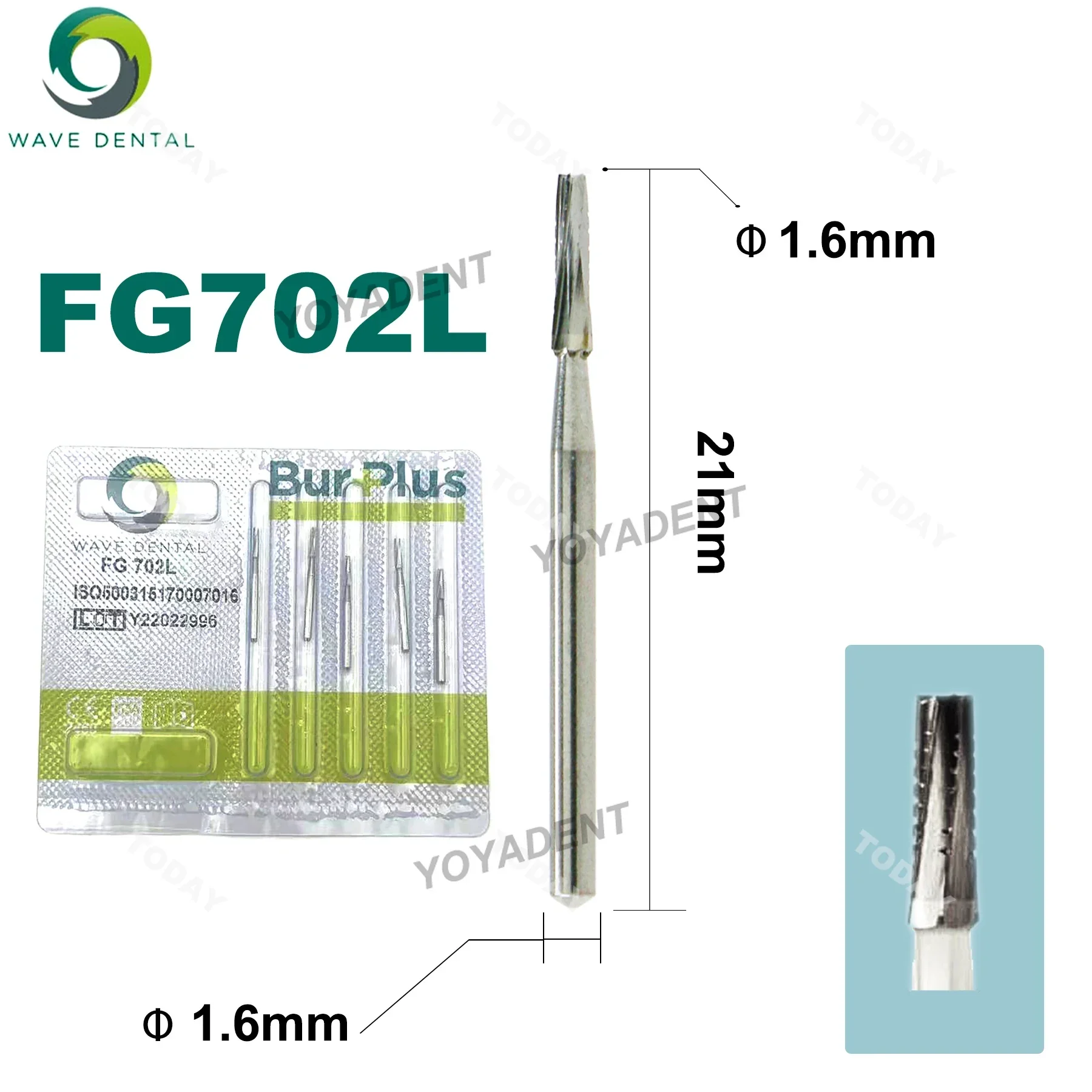 WAVE Dental Burs Tungsten Carbide Burs Tapered Fissure Head FG 701 701L 702 702L 703 Fit High Speed Handpiece Dentistry Drill