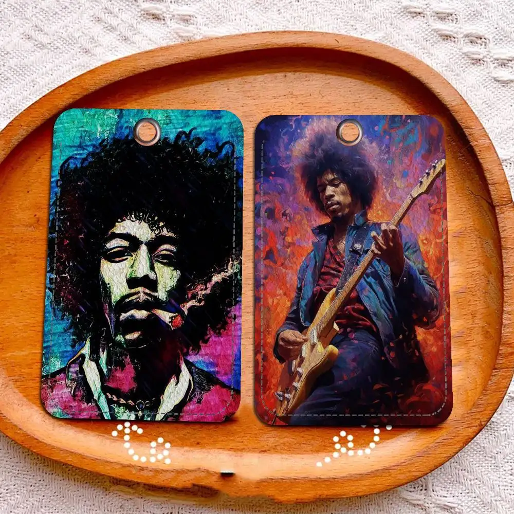 

Singer J-JIMI H-HENDRIX Cute Cartoon Inteated Elevator Card Acc Control Card Keychain Protective Cover Gift Keychain