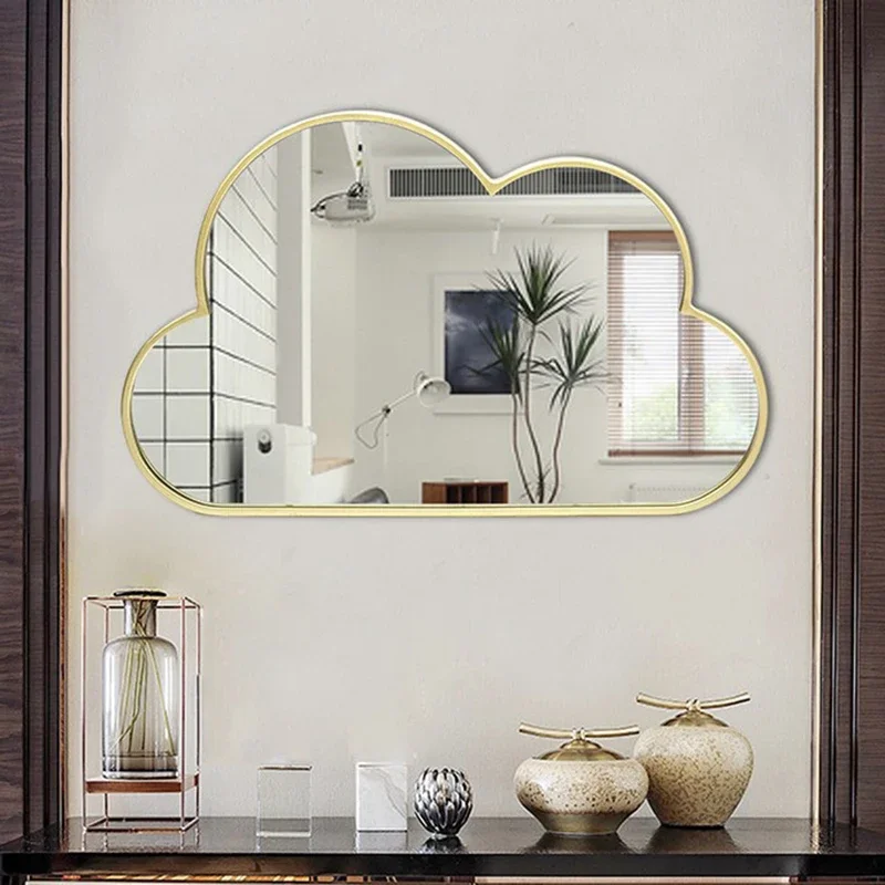 

Vanity Bathroom Mirror Shower Large Irregular Nordic Desk Pocket Mirror Aesthetic Full Size Magnifying Espejo Pared Miroir