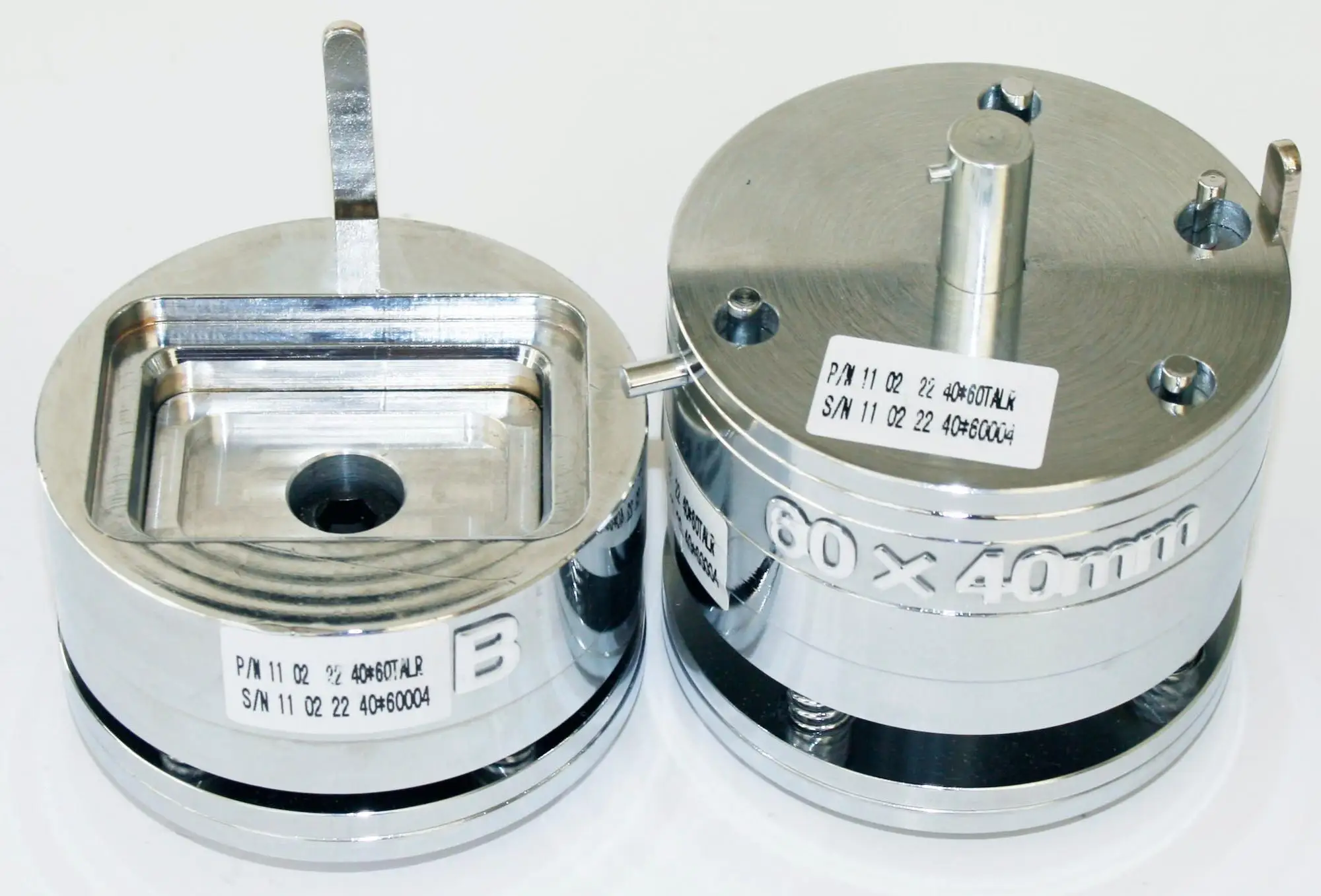 Molde rectangular de 40x60mm, insignia de botón intercambiable, molde de máquina para hacer