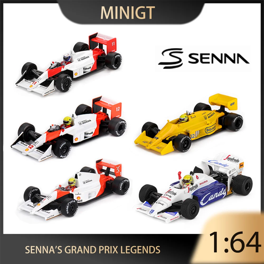 

MINI GT 1:64 Ayrton Senna 1984 1987 Monaco Grand Prix 1988 1991 Japanese Grand Prix Winner Alloy Car Model Gift Toy Collectible