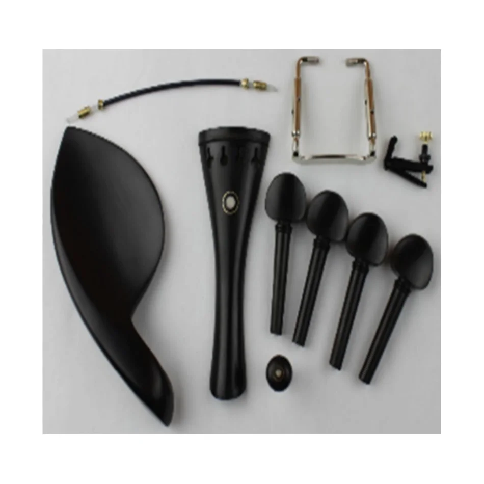 

High Quality Ebony Violin Parts, 4/4 Full Size, Violin Accessories, Free Shipping, 1 Set