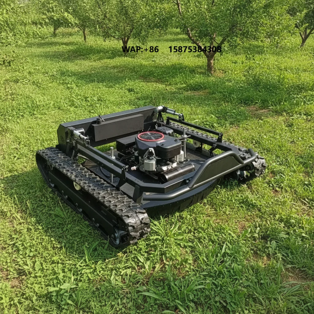 Wholesale Multi-function Remote Control Crawler Lawn Mower for Home Garden Grass Cutting Machine