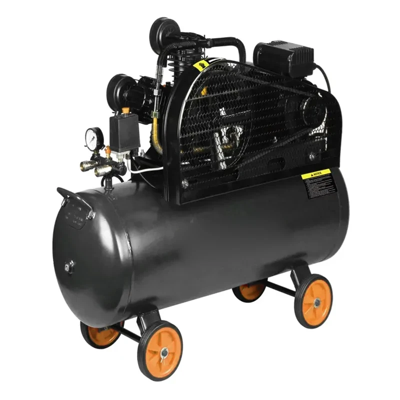 

Z0100 2800W 100L Air Compressor 8Bar Induction Motor Silent Design Including Safety Valve Wheels Air Compressor