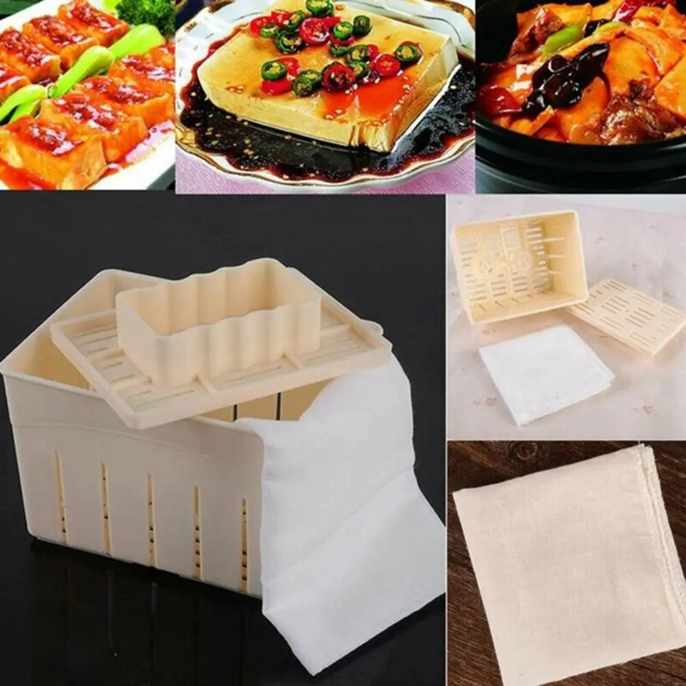 Cooking Plastic Kitchen Tools Making Cheese Cloth Soybean Curd Machine Press Mold Box Tofu Maker Tofu Press Mould