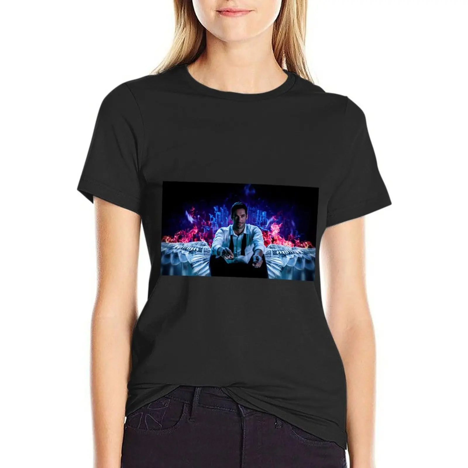 Lucifer Morningstar - Fallen Angel T-Shirt new edition Blouse tees animal prinfor t-shirts for Women cotton