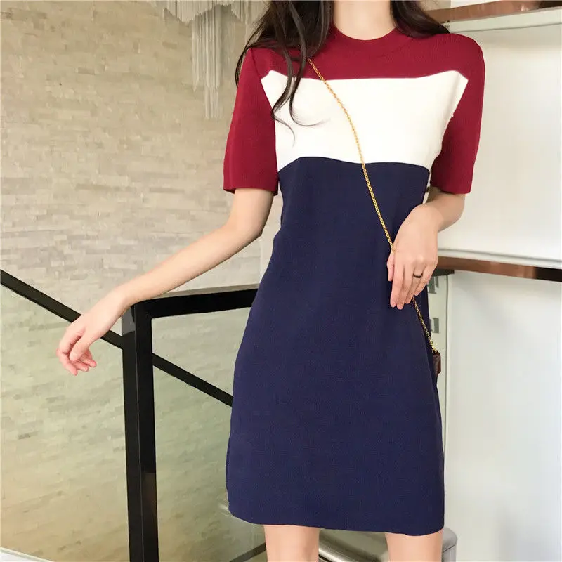 

Female Dresses 2024 Shirt Clothing Short Black Women's Dress Tshirts Mini Trendy New Features of Outfits In Korean Style Vintage