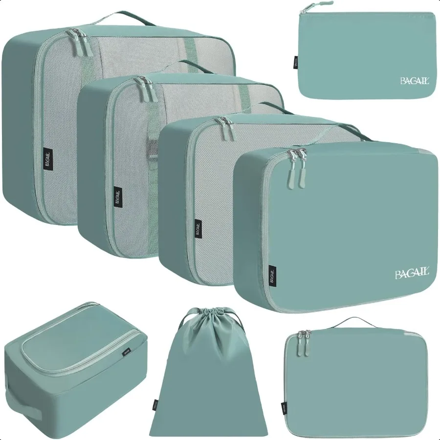 

8 Set Packing Cubes Lage Packing Organizers for Travel Accories Dusty Teal