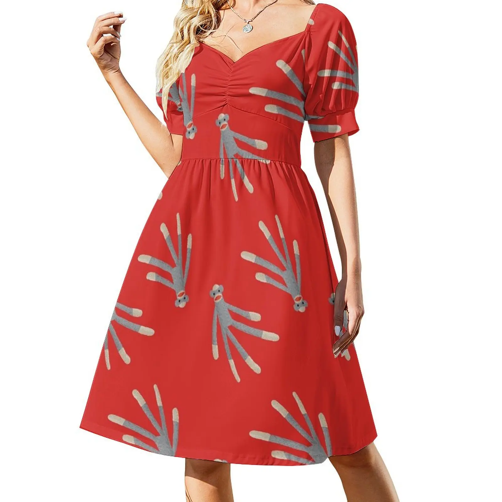 

Sock Monkey Short-Sleeved Dress dresses for woman 2025 wedding dresses for parties Woman fashion