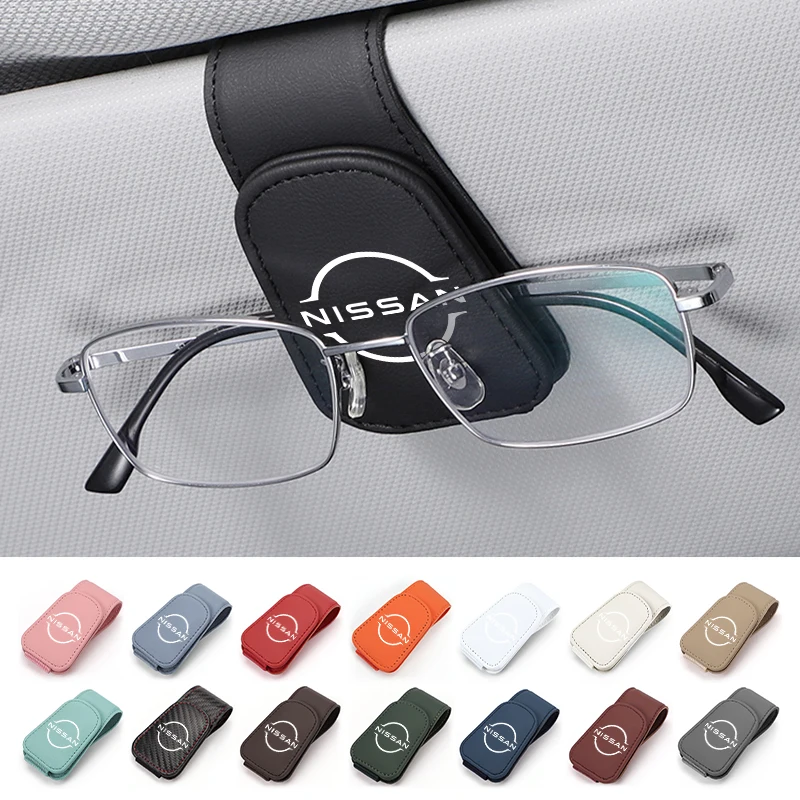 لنيسان سيارة الشمس قناع نظارات شماعات الجلود تخزين حامل كليب نافارا ألميرا سنترا المارقة باثفندر سيلفي ليف #1
