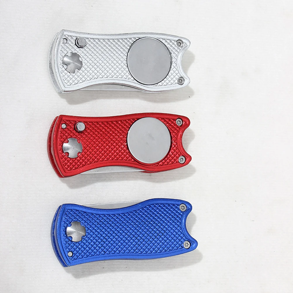 

Golf Fork Foldable Divot Tool Repair Stainless Steel Course Maintenance Ball Markers and
