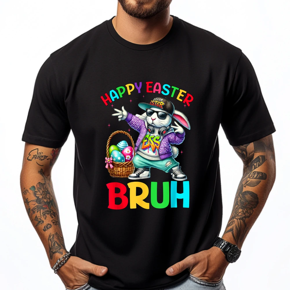 

Bruh Easter Eggs Teens Boys Easter Bunny Easter Black T Shirt Man Fall Vintage T Shirts Funny T Shirts Fall Tshirt Vegan