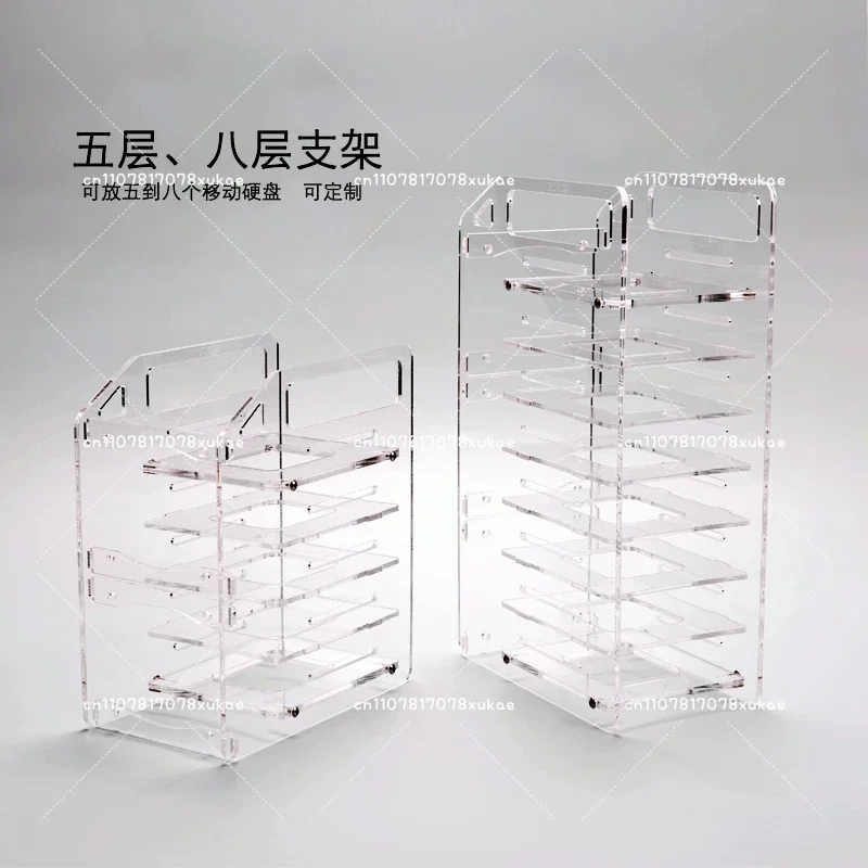

5-layer Cooling mobile hard disk bracket for Raspberry pi 3B 3B+ 4B cluster case 2.5 SSD HDD transparent shell extended nas
