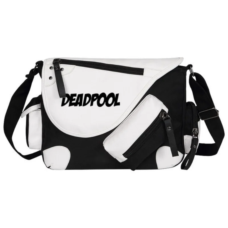 Marvel Anime Deadpool Fashion Peripheral Creative Shoulder Bag Backpack Messenger Bag New Cute Personality Cartoon School Bag