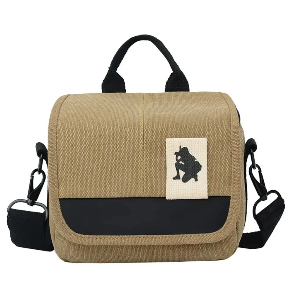 Canvas Camera Bag Shoulder Strap Single Shoulder Slanting Camera Video Bag Photography Protective Storage Pouch Outdoor